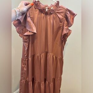 Pinch Pink Ruffled Dress